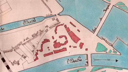 Plan du Quartier du Vieux-Liège à l'exposition universelle de 1905.