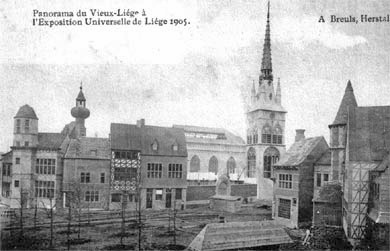 Panorama du Vieux-Liège pris de l'extérieur.