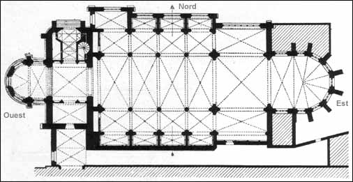 Plan de l'église Sainte-Croix