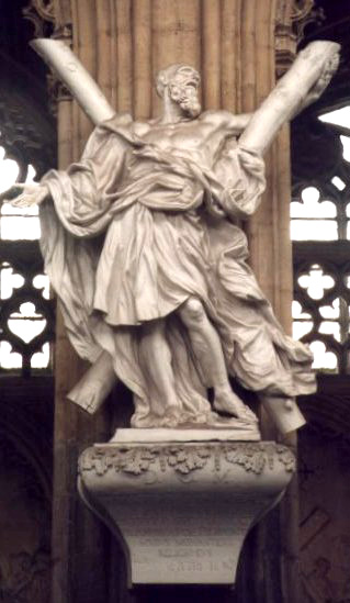 Statue de saint André, sculptée par Arnod Hontoire en 1690