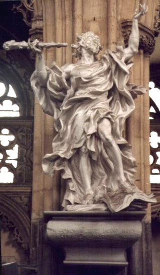 Statue de saint Jacques le Mineur, sculpt&eacute;e par Jean Del Cour en 1691
