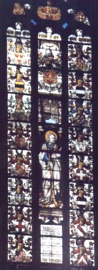 Partie supérieure du vitrail d'Évrard de La Marck - saint Jacques le Mineur