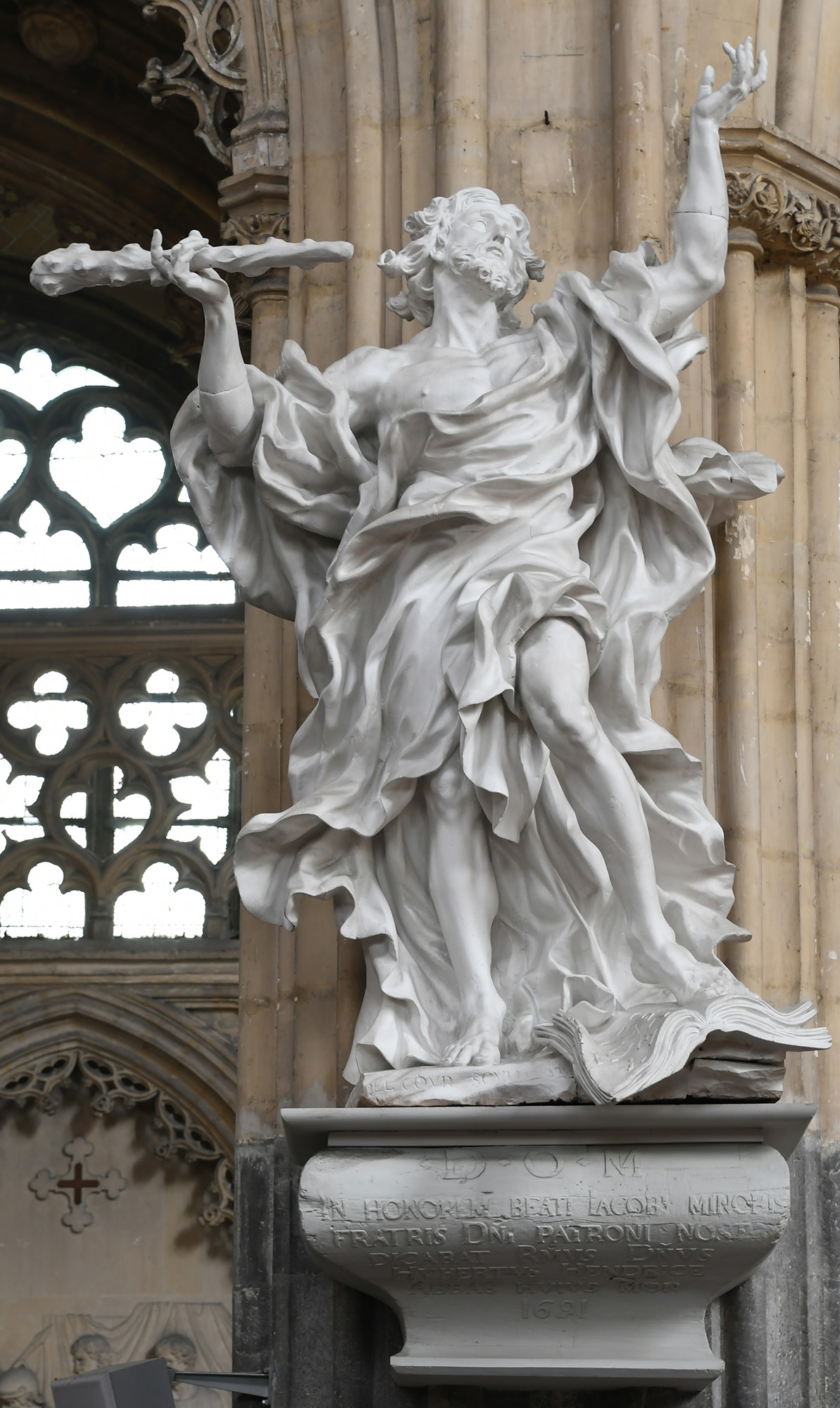 Statue de saint Jacques le Mineur, sculptée par Jean Del Cour en 1691